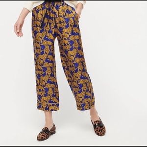 J. Crew sleepy lion silk pants